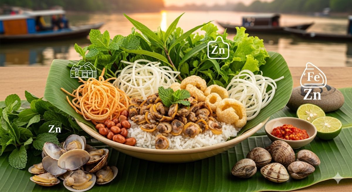 Cơm Hến: Superfood Kẽm và Sắt Từ Sông Hương