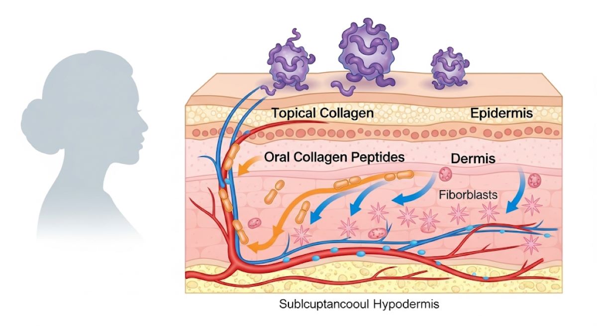 Collagen Uống vs Collagen Bôi: Cơ Chế Tác Dụng