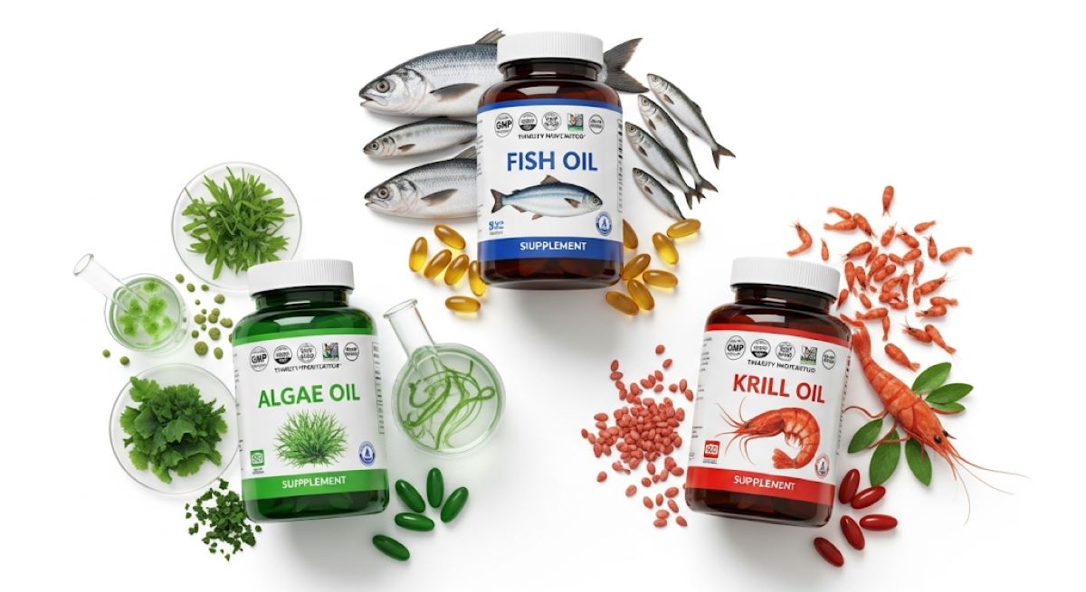Compare different types of omega-3 supplements visually
