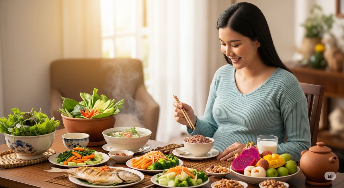 Dinh Dưỡng 3 Tháng Giữa Thai Kỳ