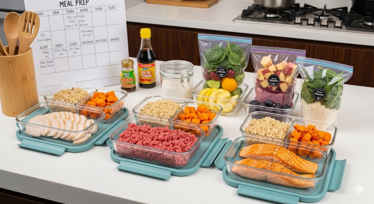 Meal Prep: Chuẩn Bị Thực Đơn Cho Tuần