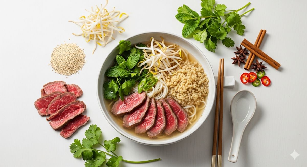 Phở Protein Bowl - Siêu Thực Phẩm Trong 15 Phút