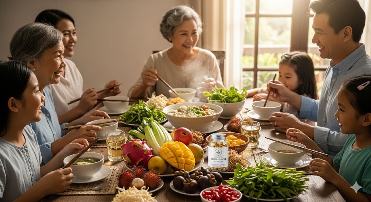 Summarize the balanced approach to multivitamin use and healthy lifestyle