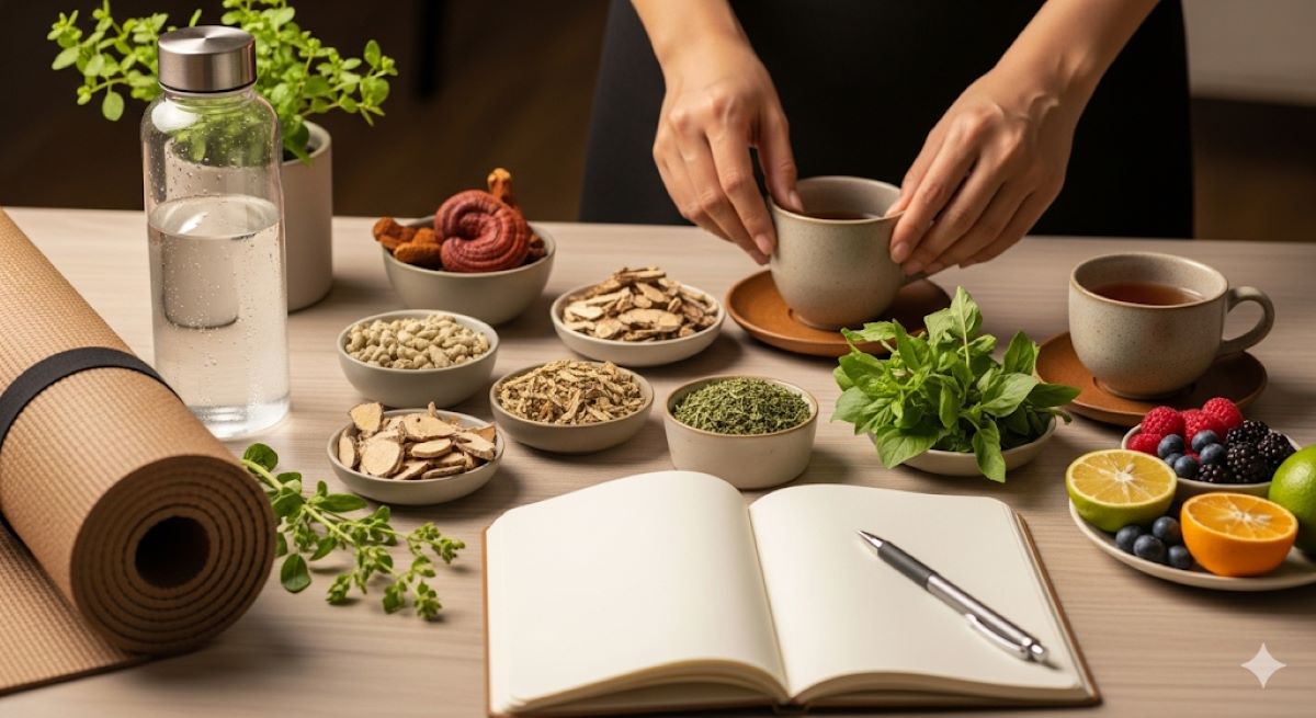 Summarize the balanced approach to using adaptogens safely and effectively