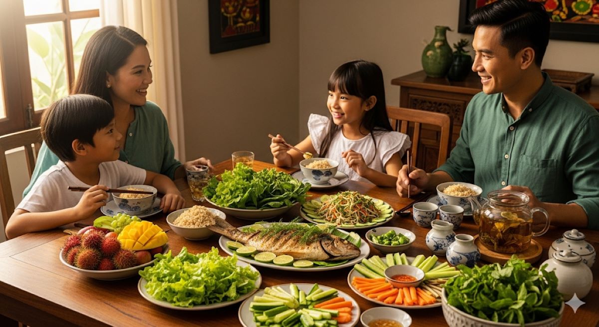 Summarize the clean eating lifestyle and encourage positive action for Vietnamese families