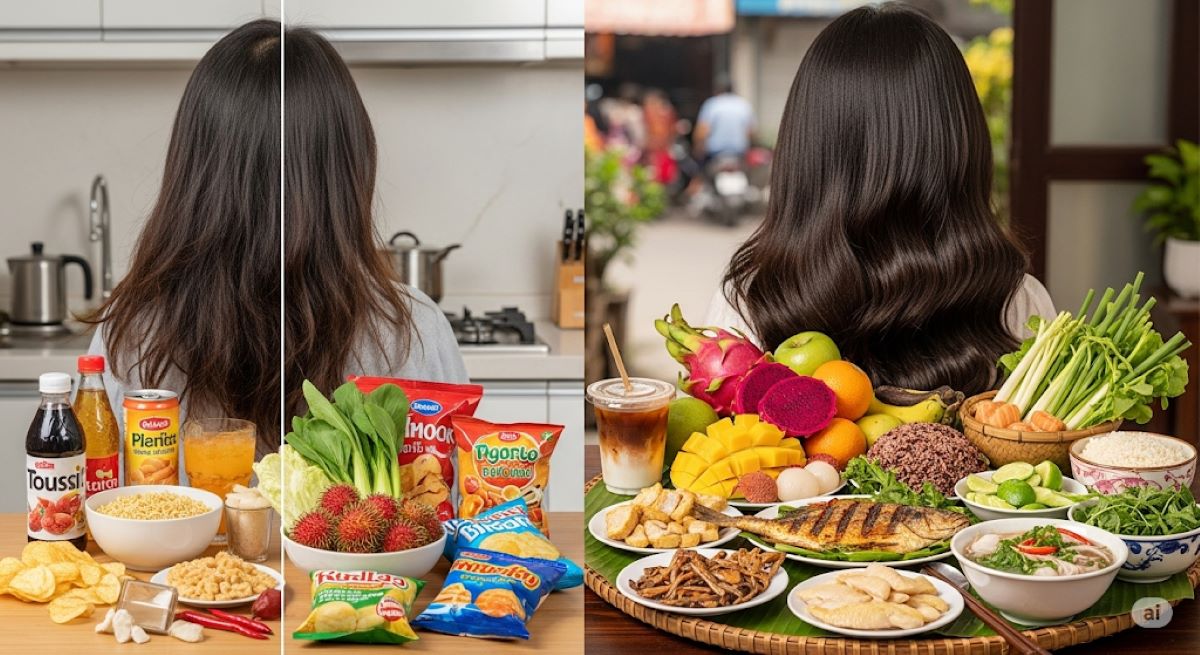 Summarize the holistic approach to hair health through proper nutrition