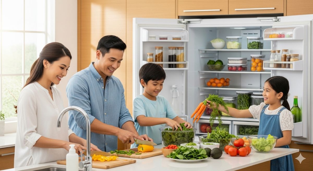 Summarize the importance of food safety and encourage proper storage habits