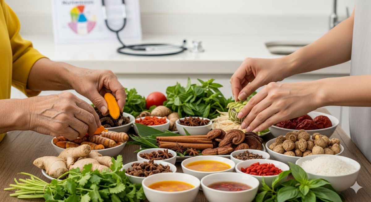 Summarize the integration of traditional Vietnamese food medicine with modern healthcare