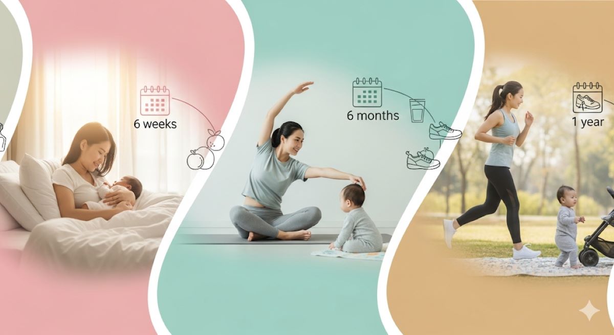 Timeline Giảm Cân Sau Sinh Khoa Học