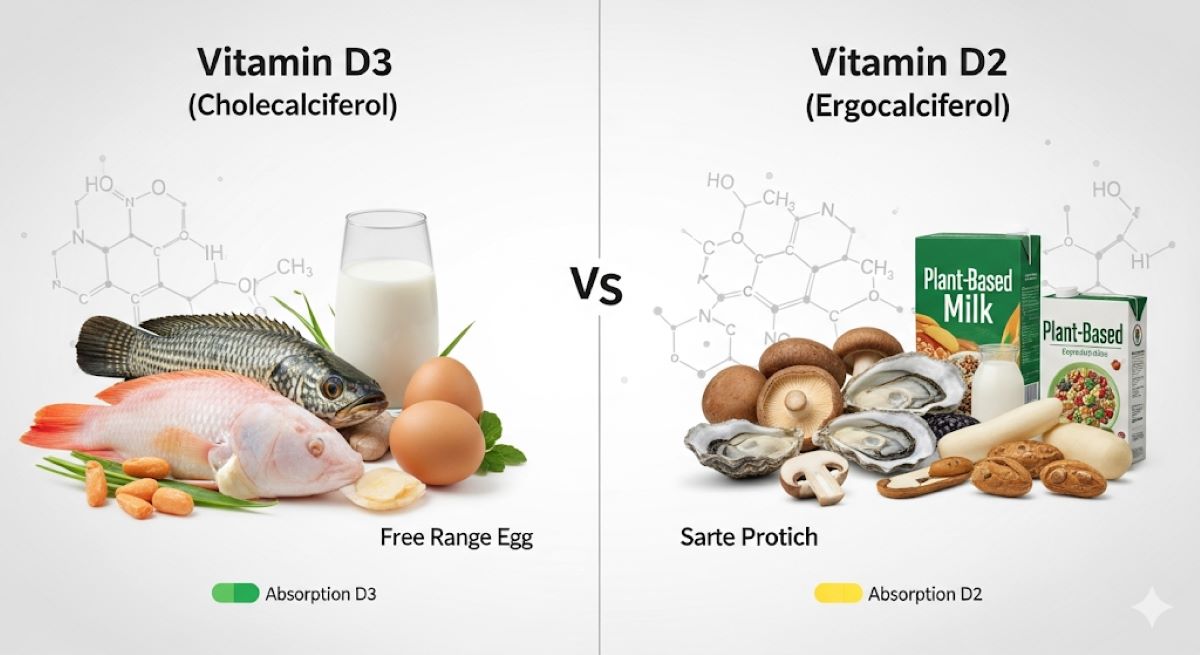 Vitamin D3 vs D2: Sự khác biệt quan trọng